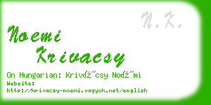 noemi krivacsy business card